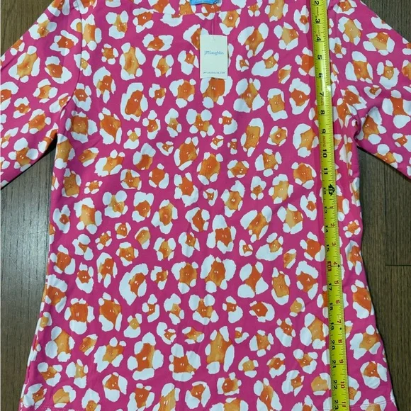 J McLaughlin Pink and Orange Leopard Print Top-Size Medium - Picture 6 of 7